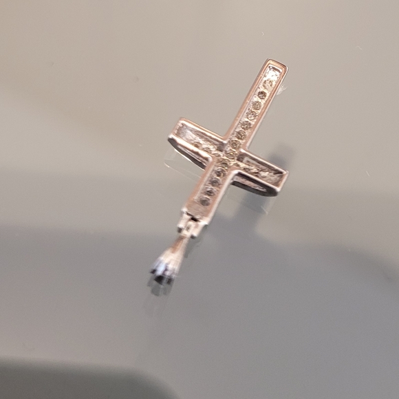 Gold Cross Charm Pendant - Picture 10 of 12